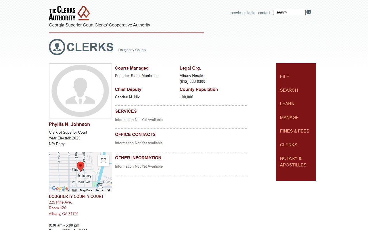 Albany deed records - Dougherty County clerk