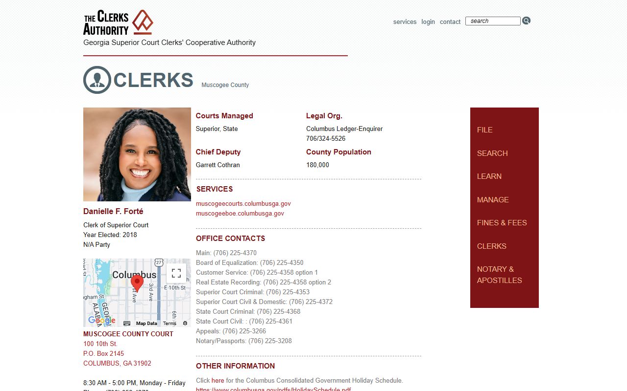 Columbus deed records - Muscogee County clerk