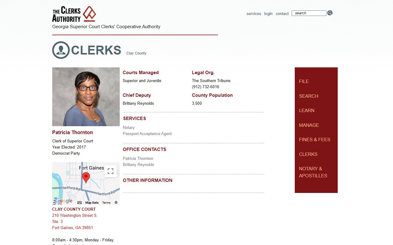 Clay County Clerk GSCCCA page