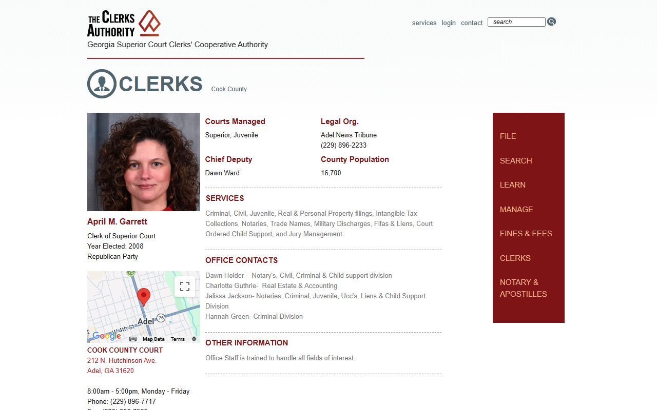 Cook County Clerk GSCCCA page