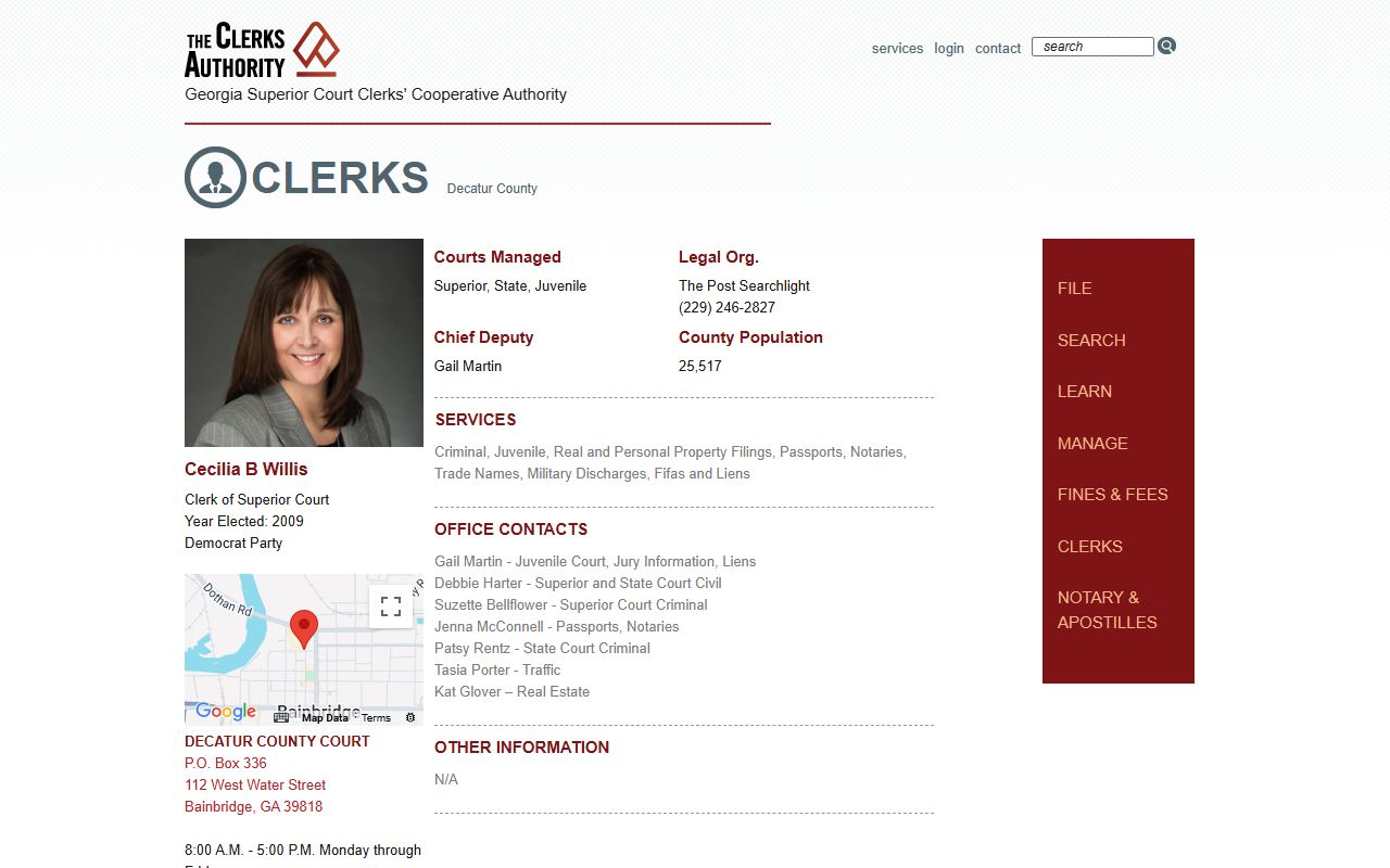 Decatur County Clerk GSCCCA page