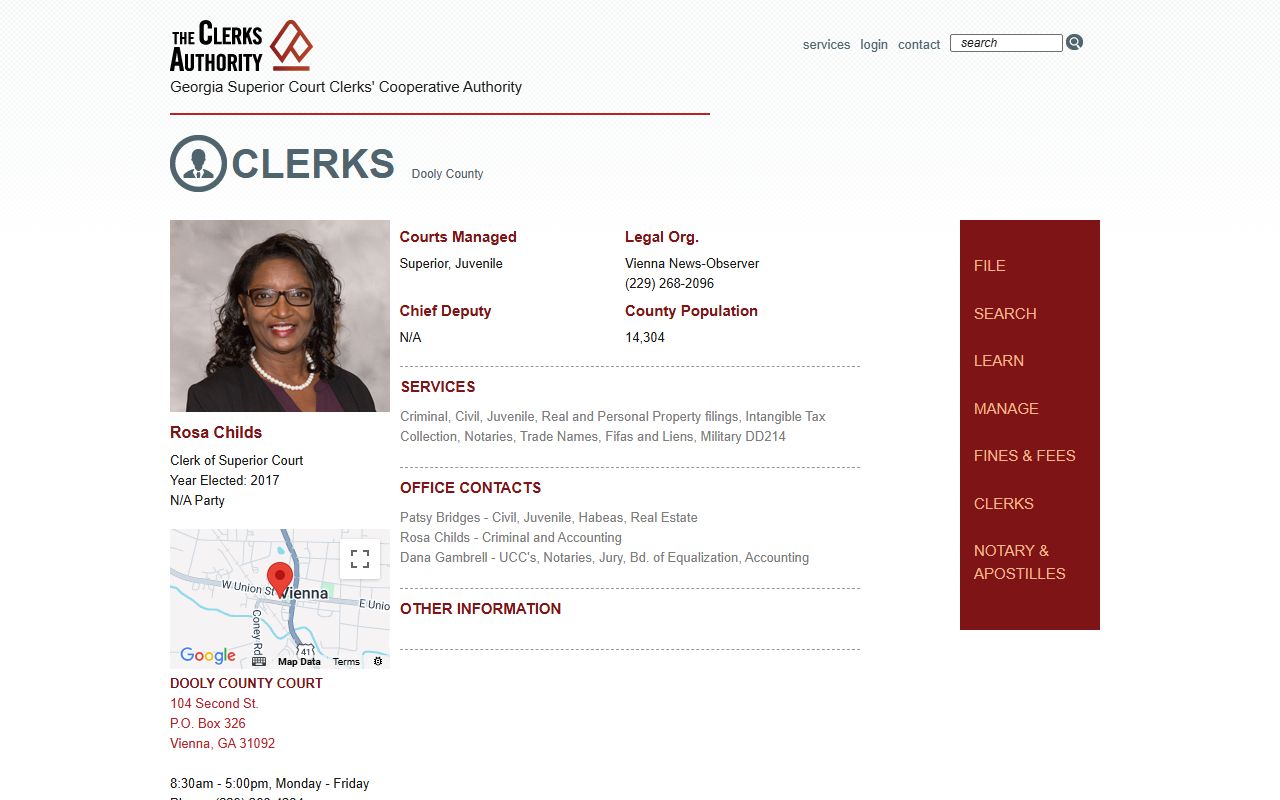 Dooly County Clerk GSCCCA page