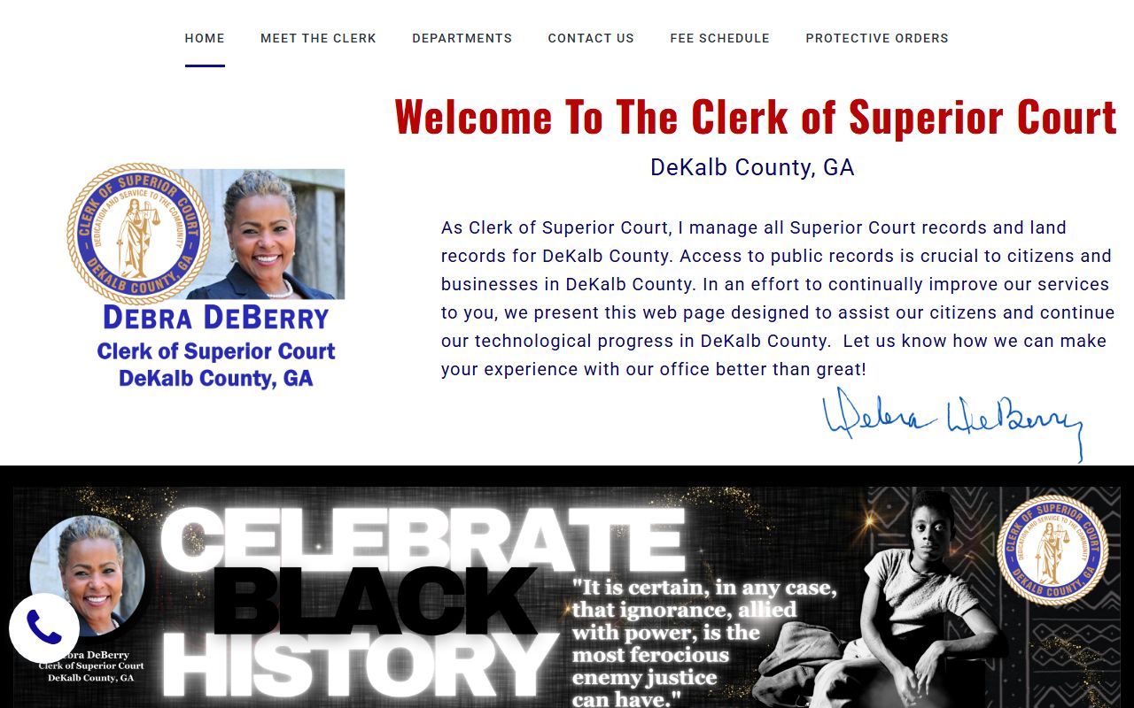 DeKalb County clerk website