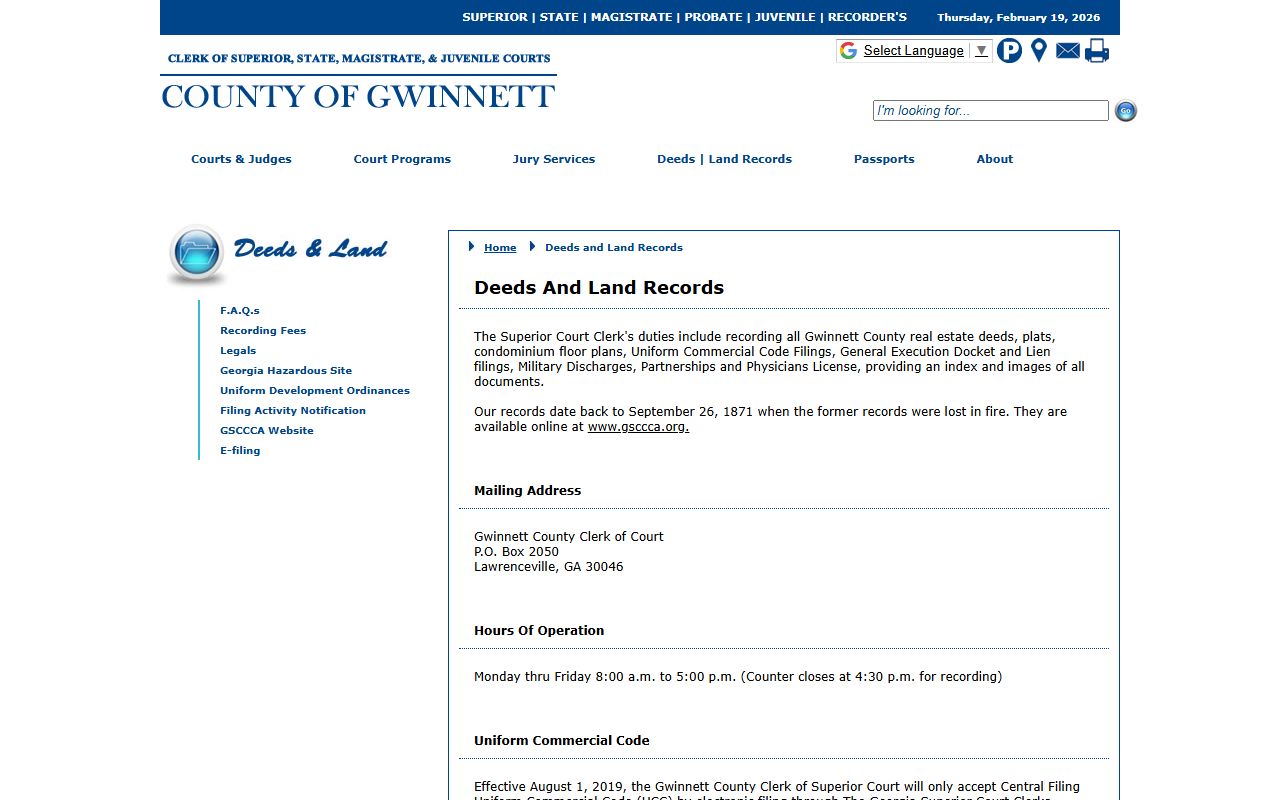 Gwinnett County deeds and land records