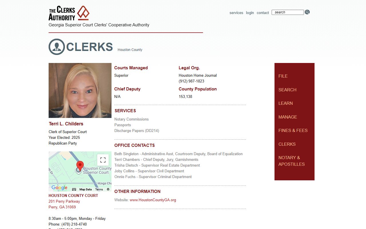 Houston County Clerk GSCCCA page