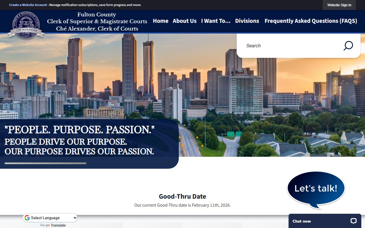 Fulton County clerk website