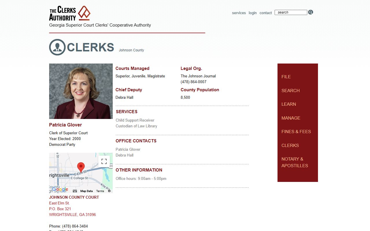 Johnson County Clerk GSCCCA page