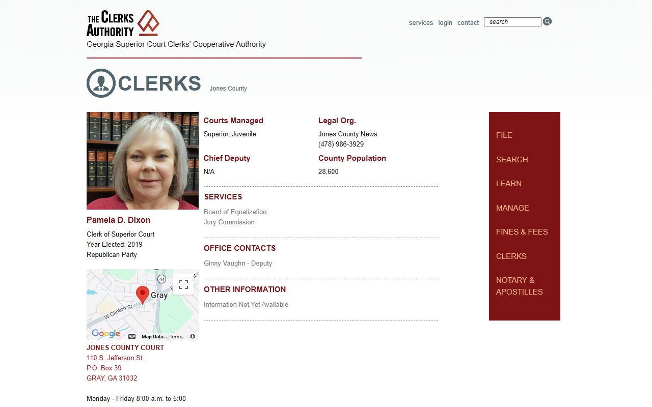 Jones County Clerk GSCCCA page