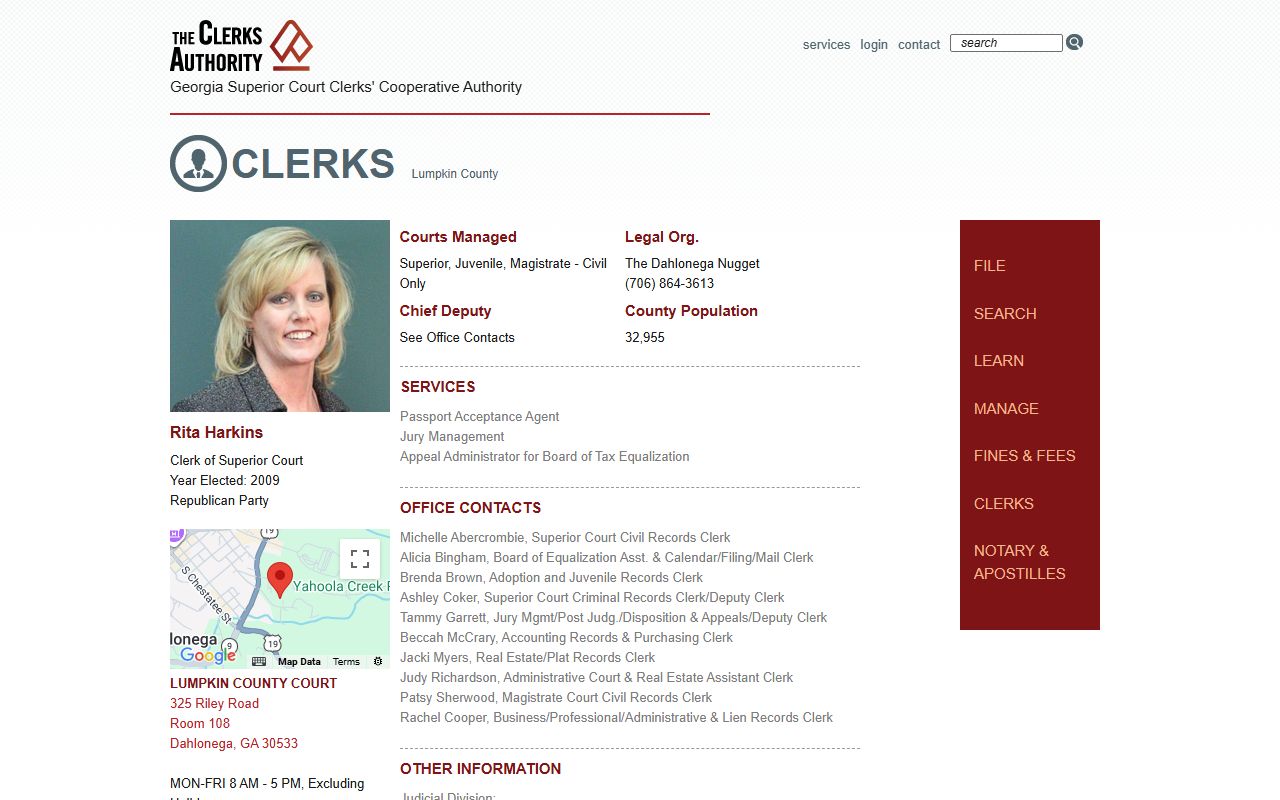 Lumpkin County Clerk GSCCCA page