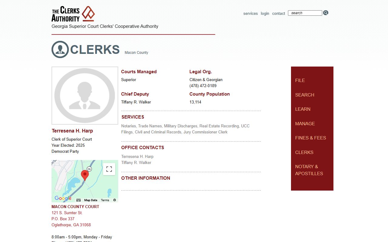 Macon County Clerk GSCCCA page