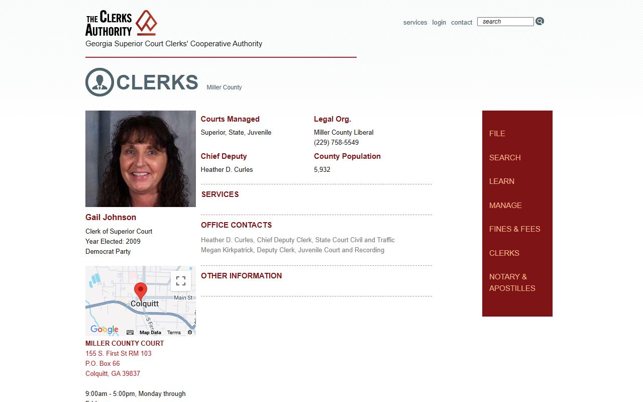 Miller County Clerk GSCCCA page