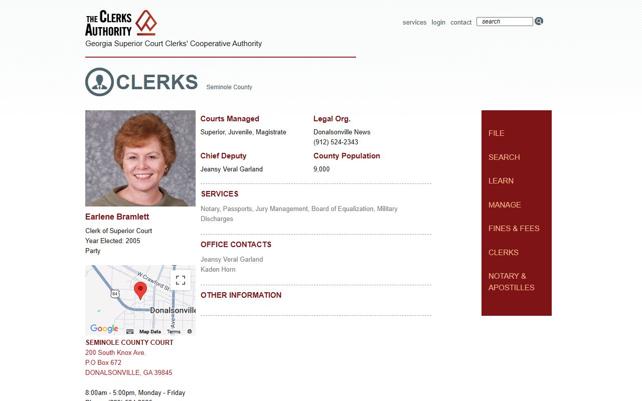 Seminole County Clerk GSCCCA page