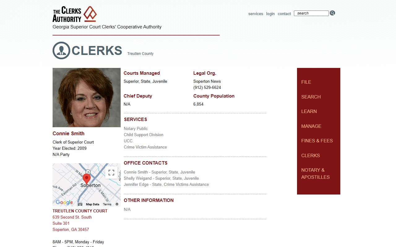 Treutlen County Clerk GSCCCA page