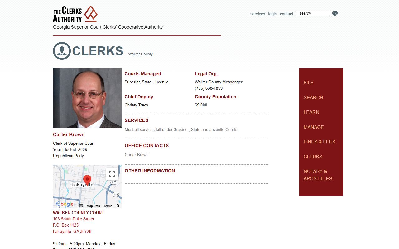 Walker County Clerk GSCCCA page