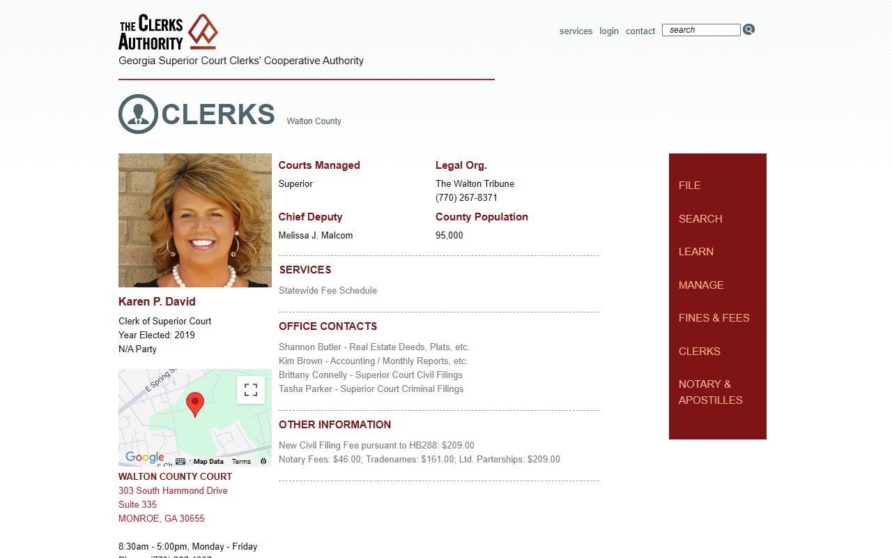 Walton County Clerk GSCCCA page