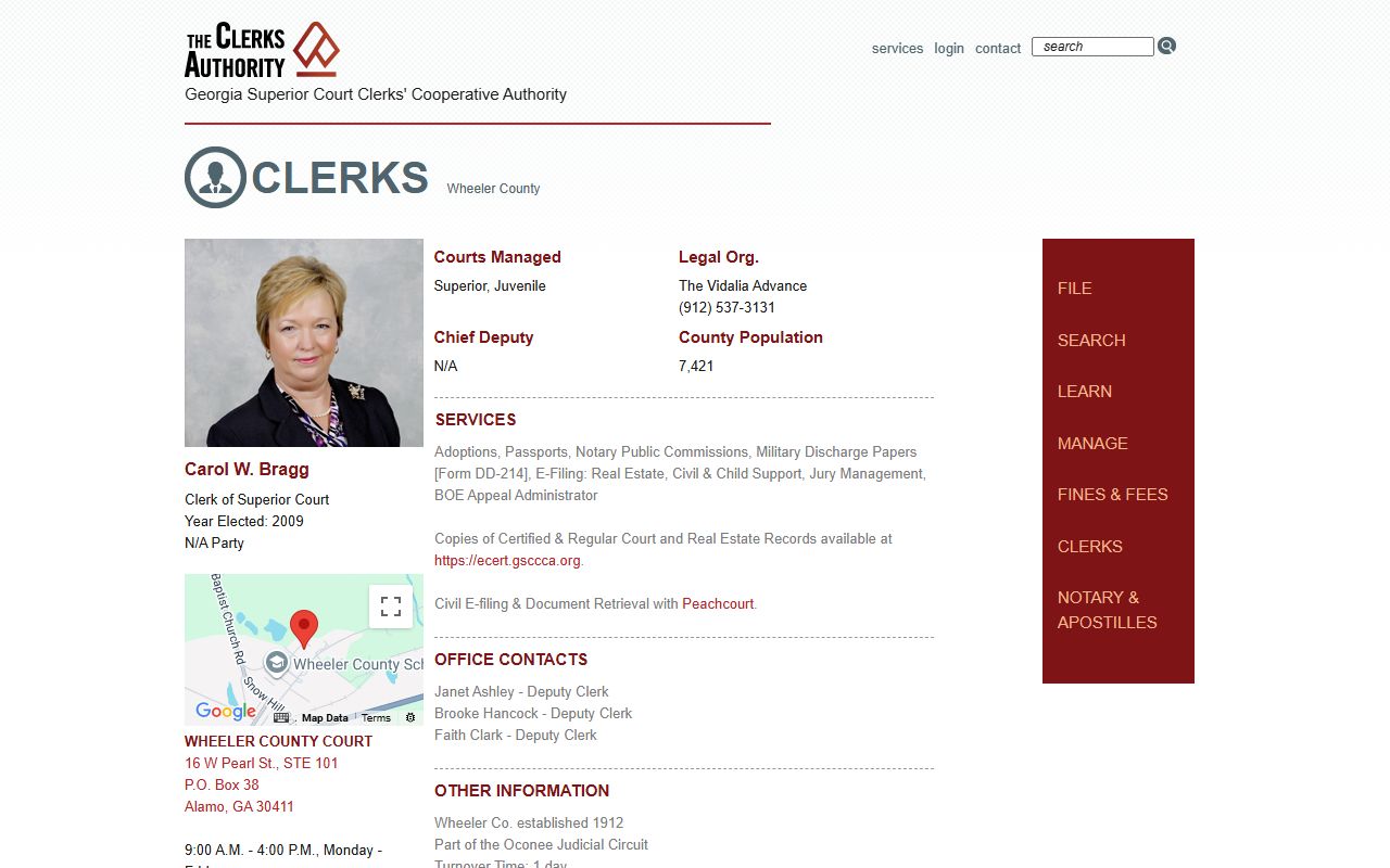 Wheeler County Clerk GSCCCA page