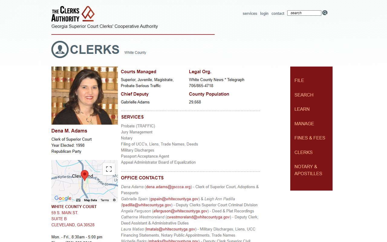 White County Clerk GSCCCA page