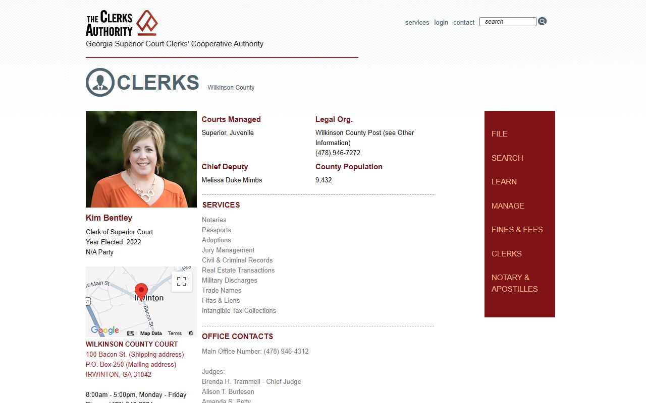 Wilkinson County Clerk GSCCCA page